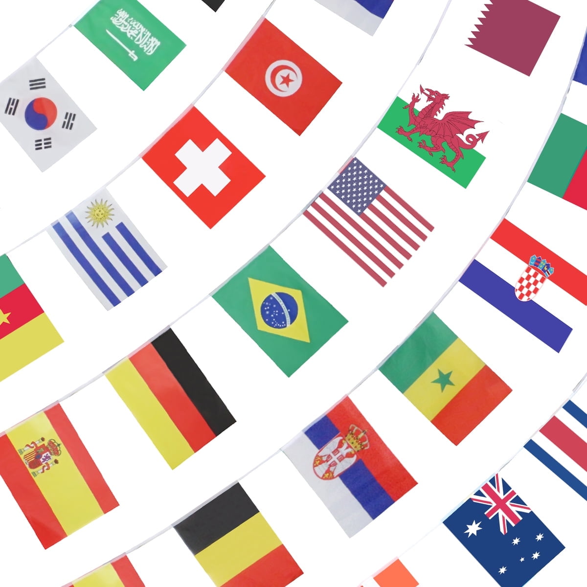 International 32-Flag String Banner for Outdoor Events