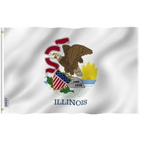 Anley 3x5 Feet Illinois State Flag - Illinois IL Flags Polyester