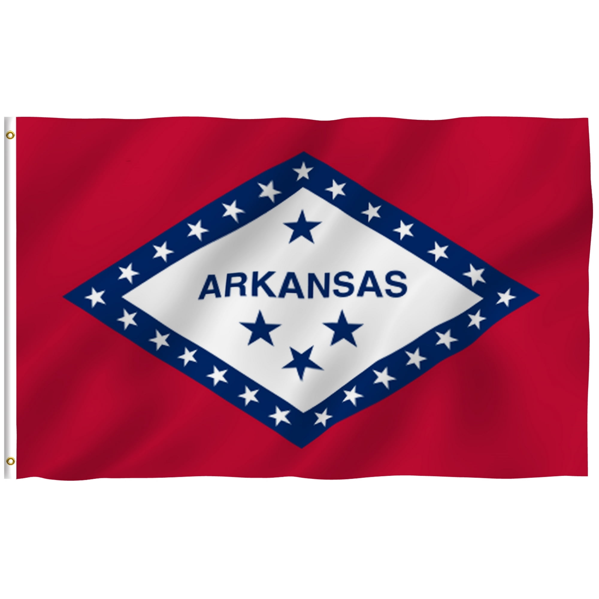 Arkansas State Flag 3x5 Feet Red Polyester with Brass Grommets