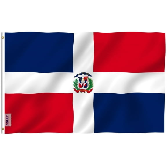 ANLEY Fly Breeze 3x5 Foot Dominican Republic Flag - Dominican National Flags 68D Polyester with Brass Grommets