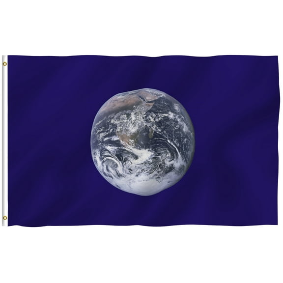 Anley Fly Breeze 3x5 Foot Earth Day Flag - Vivid Color and UV Fade Resistant - Canvas Header and Double Stitched - Environmental Awareness Flags Polyester with Brass Grommets 3 X 5 Ft