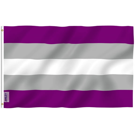 Anley 3x5 Foot Greysexual Pride Flag - Graysexual Grey Ace LGBT Flags Polyester