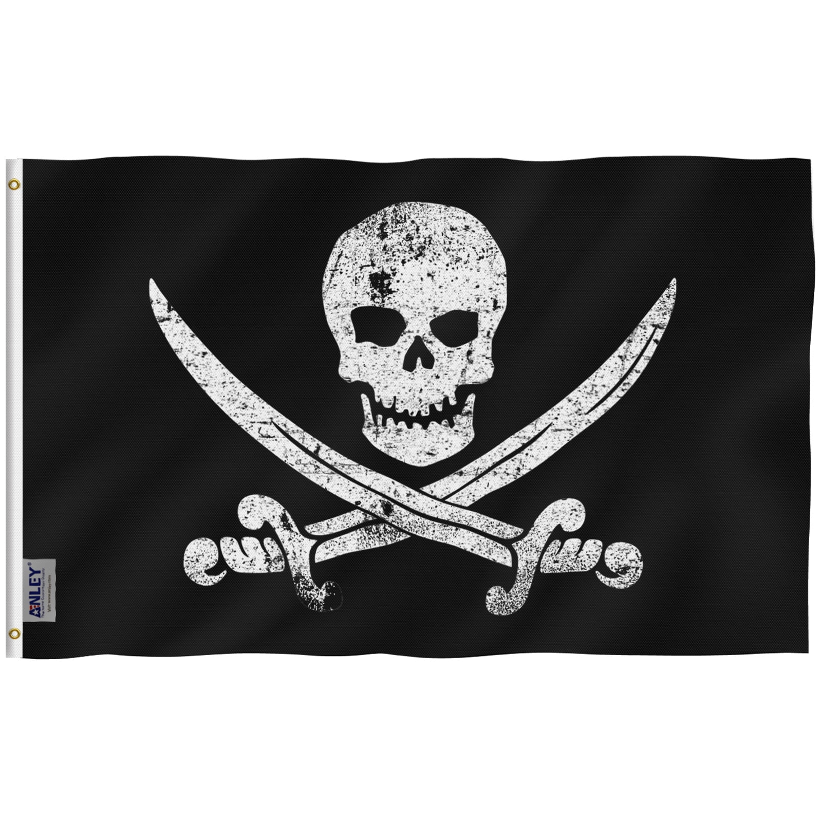 Anley 3x5 Foot Jack Rackham Pirate Flag - Jolly Roger Flags