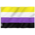 thumbnail image 1 of Anley 3x5 Foot Non-Binary Pride Flag - NB Pride Genderqueer Gender Identity Flag, 1 of 7