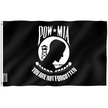 3x5 FT Prisoner of War Missing in Action Flag 3x5 FT POW MIA Flag POW ...