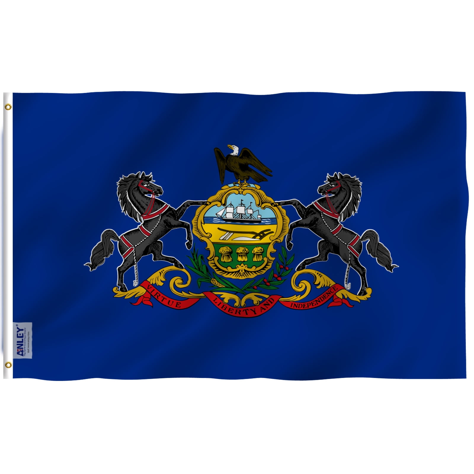 Pennsylvania State Flag 60" x 36" Polyester with Grommets