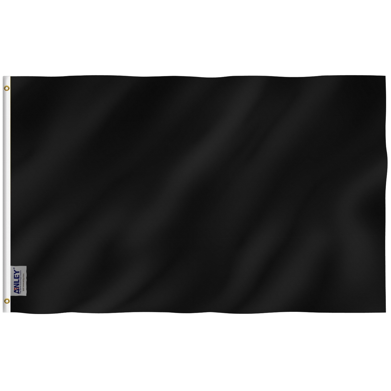 Anley 3x5 Foot Solid Black Flag - Plain Black Flags Polyester