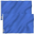 thumbnail image 1 of Anley Pack of 2 Fly Breeze 3x5 Foot Solid Blue Flag - Vivid Color and Fade proof - Canvas Header and Double Stitched - Plain Royal Blue Flags Polyester with Brass Grommets, 1 of 7