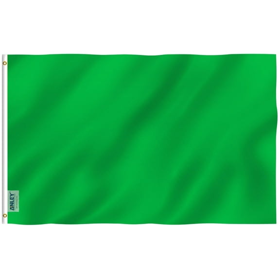 Anley 3x5 Foot Solid Green Flag- Plain Green Flags Polyester