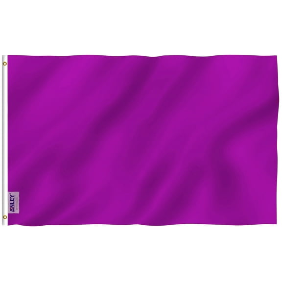 Anley 3x5 Foot Solid Purple Flag - Plain Purple Flags Polyester