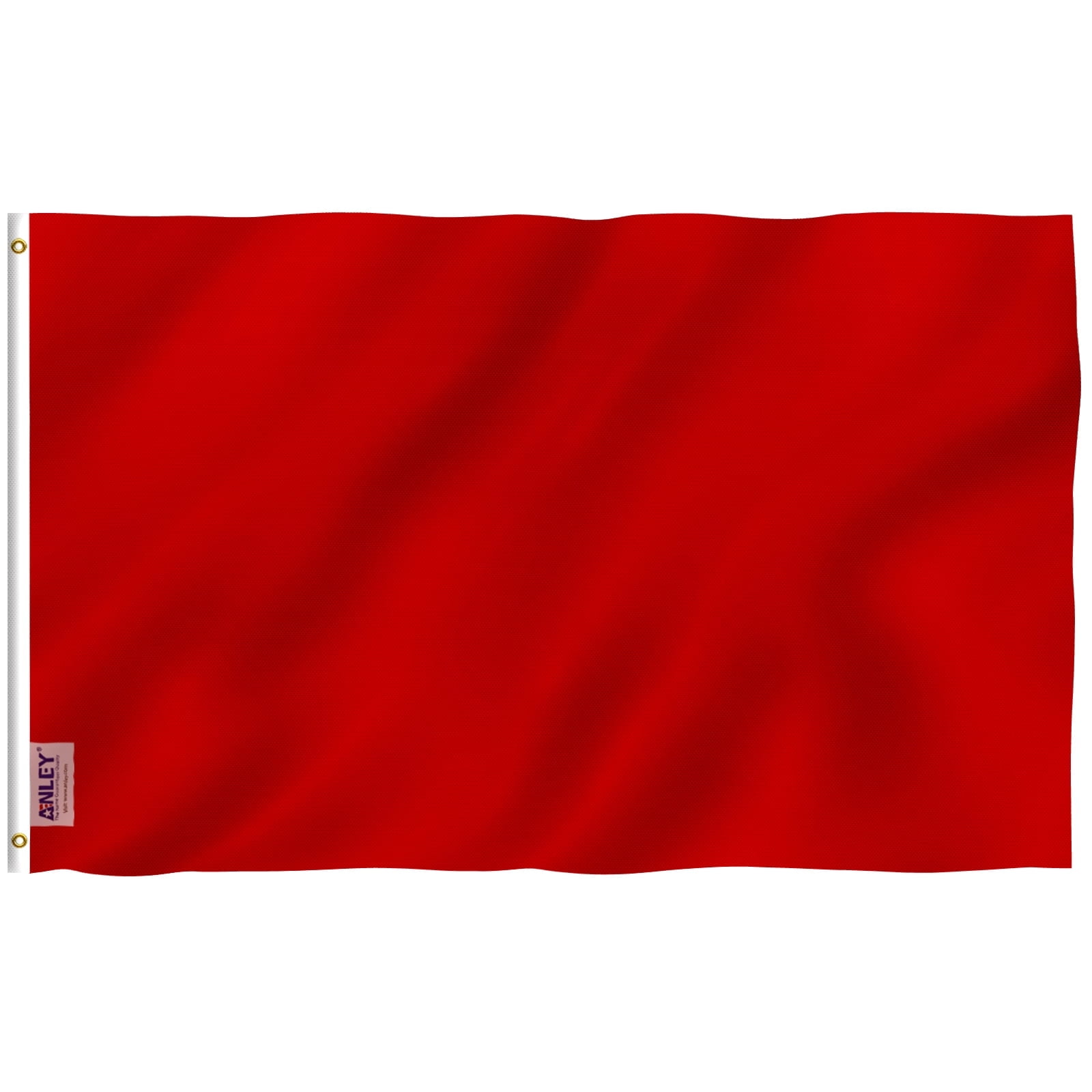 Anley 3x5 Foot Solid Red Flag - Plain Red Flags Polyester