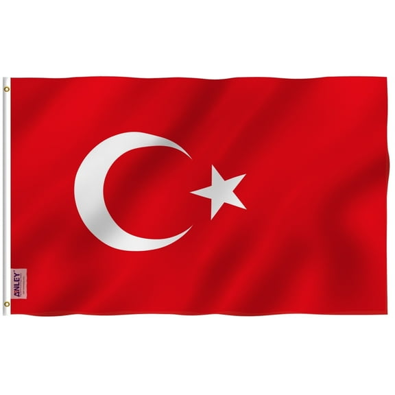 Anley 3x5 Foot Turkey Flag - Turkish Flags Polyester