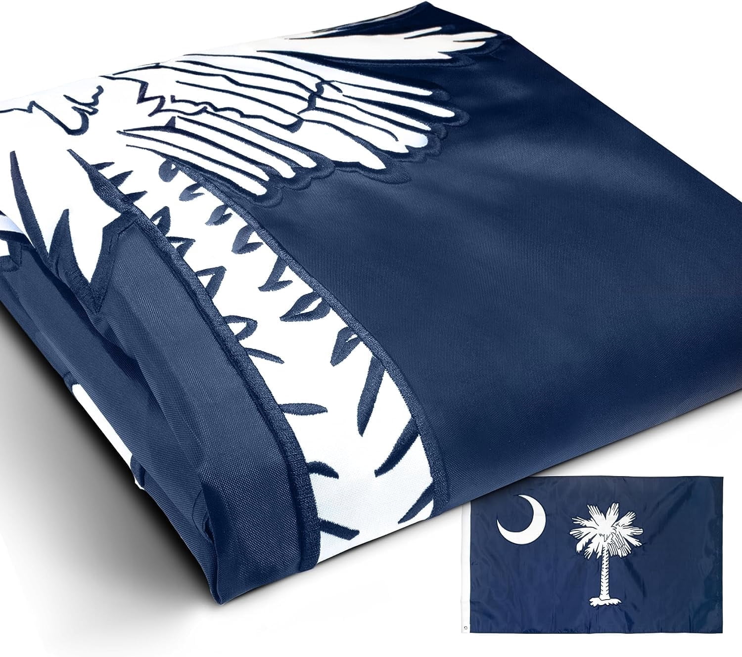 Anley EverStrong Series Embroidered South Carolina State Flag 3x5 Ft - South Carolina SC Flag 210D Polyester