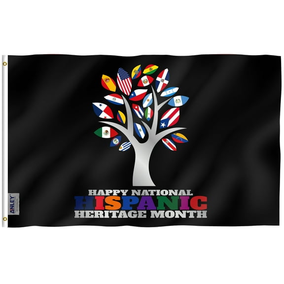 Anley 3x5 Ft National Hispanic Heritage Month Flag - Latino Countries Celebration Spanish Flags Polyester