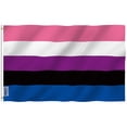 thumbnail image 1 of ANLEY Fly Breeze 3x5 Feet Genderfluid Flag - Vivid Color and UV Fade Resistant - Canvas Header and Double Stitched - Genderfluid Pride Flags Polyester with Brass Grommets 3 X 5 Ft, 1 of 7