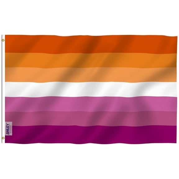 Anley 3x5 feet Sunset Lesbian Pride Flag - Sunset Pride Flag
