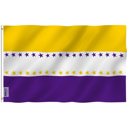 ANLEY Fly Breeze 3x5 Foot 19th Amendment Victory Flag - Vivid Color and UV Fade Resistant - Canvas Header and Double Stitched - Women's Suffrage Victory Flags Polyester with Brass Grommets 3 X 5 Ft