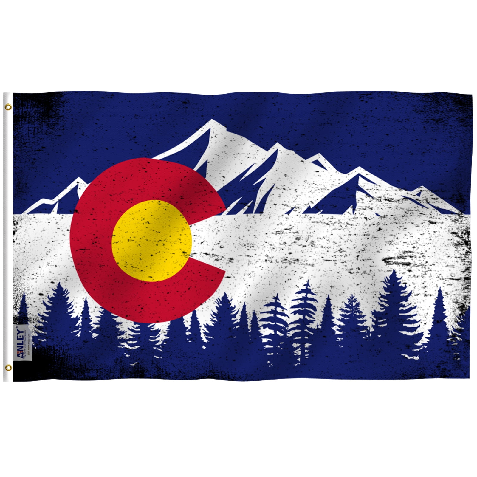 Colorado State Mountain Flag with Brass Grommets, 3x5 Feet