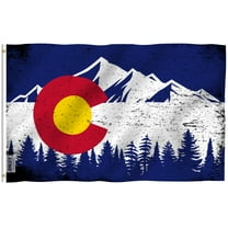 Anley 3x5 foot Colorado State Mountain Flag - Colorado CO Vintage Flags