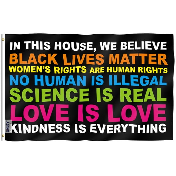 Anley Fly Breeze 3x5 Foot In This House We Believe Flag -  Love is Love Flags Polyester