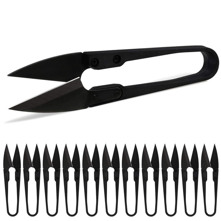 Anley 4 inch Sewing Scissors Set - Carbon Steel Trimming Nipper Yarn Lightweight Thread Cutter - Portable Mini Embroidery Clipper Stitching Snip for