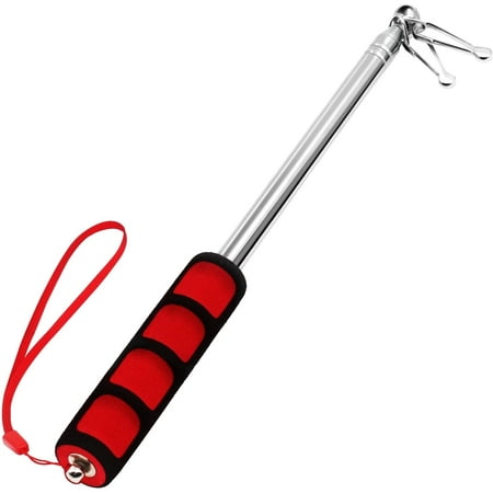Anley 5 Feet Red Telescoping Flagpoles Collapsable Handheld Flag Pole