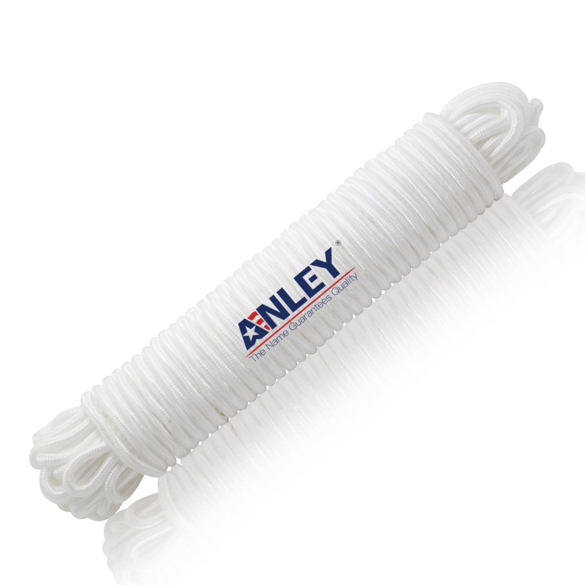 Anley 50 Foot White Nylon Clothesline Rope for Camping and Hiking