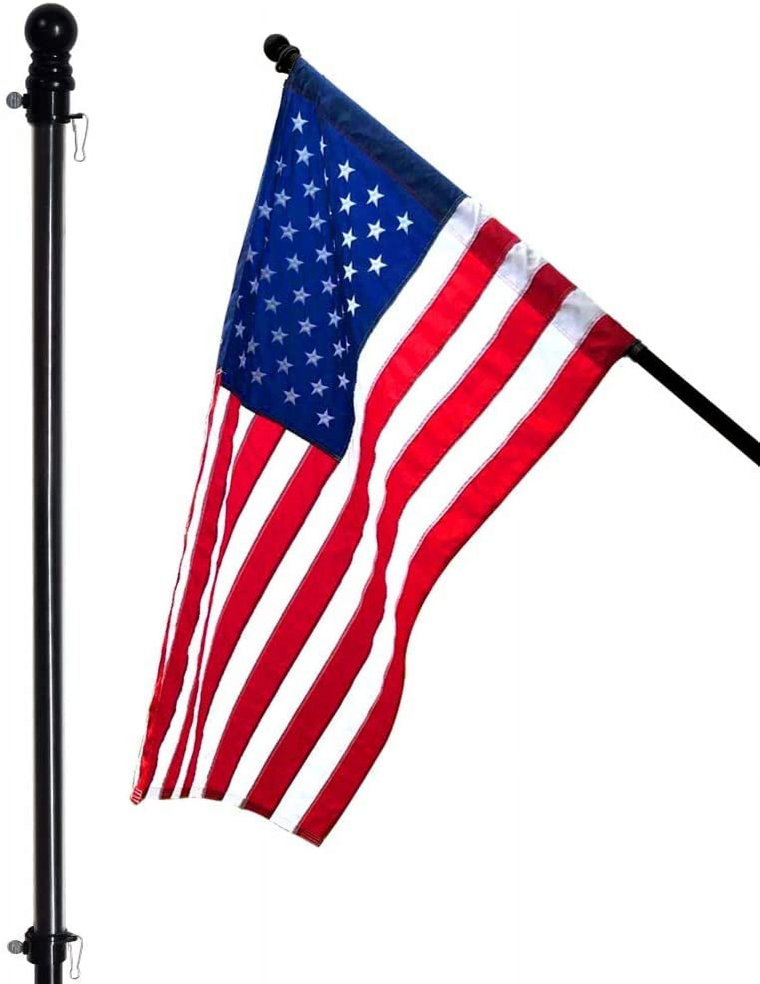 6FT Phoenix Outrigger Flag Pole Set W/ 3'x5' Premium Nylon, 48 OFF