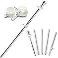thumbnail image 1 of ANLEY 6 FT Stainless Wall Mount Flag Pole with Tangle Free Rotating Rings - Adjustable Length, Heavy Duty & Rustproof Flag Pole for House, Yard and Commercial (1 Inch Dia.), 1 of 7