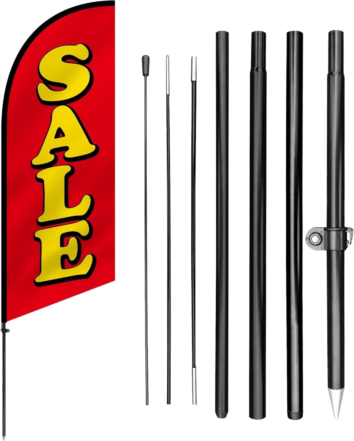 Anley 7.5 FT Sale Feather Flag Banner Kit - Outdoor Swooper Advertising Flags with Pole and Stake