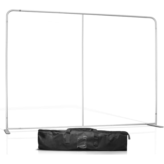 Anley 7.5x10 FT Backdrop Stand - Premium Reinforced Aluminum Alloy Frame for Stability - Heavy Duty Background Support with Carry Bag for Photo Studio, Green Screen, Event, Banner, Party Use
