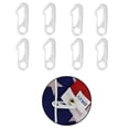 thumbnail image 1 of Anley 8 PCS Heavy Duty Flagpole Snap Hook Clips - Flag Pole Attachment Accessory - Attach Flag Grommets to Halyard Rope - White, 1 of 7