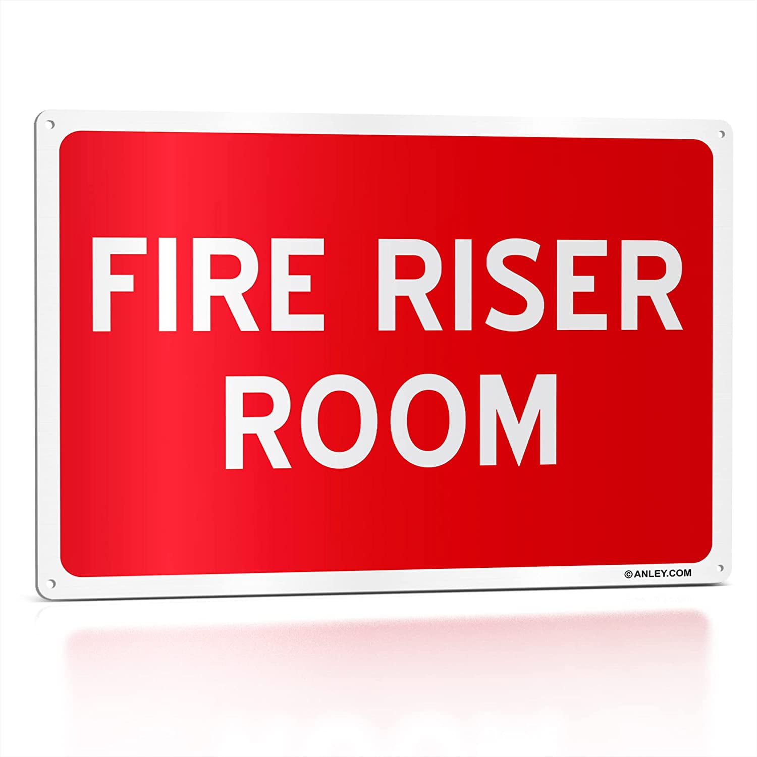 Anley aluminum fire riser room sign 7 x10 fire pump safety metal