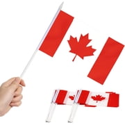 Anley Canada Mini Flag 12 Pack - Hand Held Small Miniature Canadian Flags 5.5x8 Inch