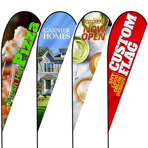 Anley Custom Advertising Teardrop Flag 3 X 8 Ft Double Sided - Print ...