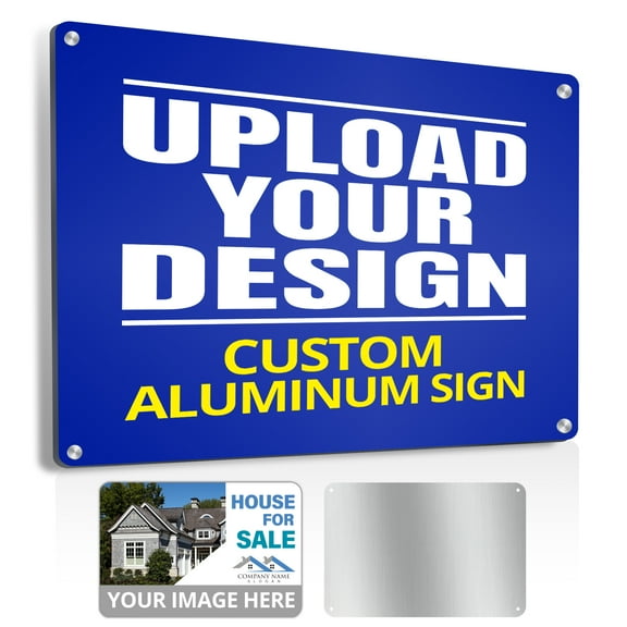 Anley Custom Aluminum Signs for Outdoor/Indoor - Personalized Print on Durable 5Mil Aluminum Metal Plate for Office, Business, Home - Easy to Mount, Fade Resistant, Weatherproof - 18x24 IN (2 Holes)