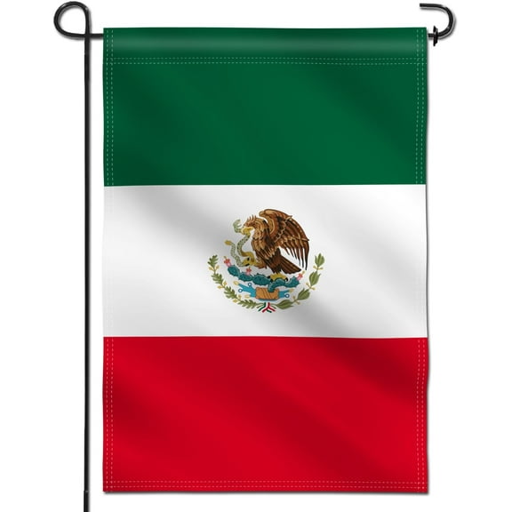 Anley Double Sided Premium Garden Flag, Mexico MX Decorative Garden Flags Mexican Flag for Home Decor - Weather Proof & Double Stitched Yard Flags - 18 x 12.5 Inch