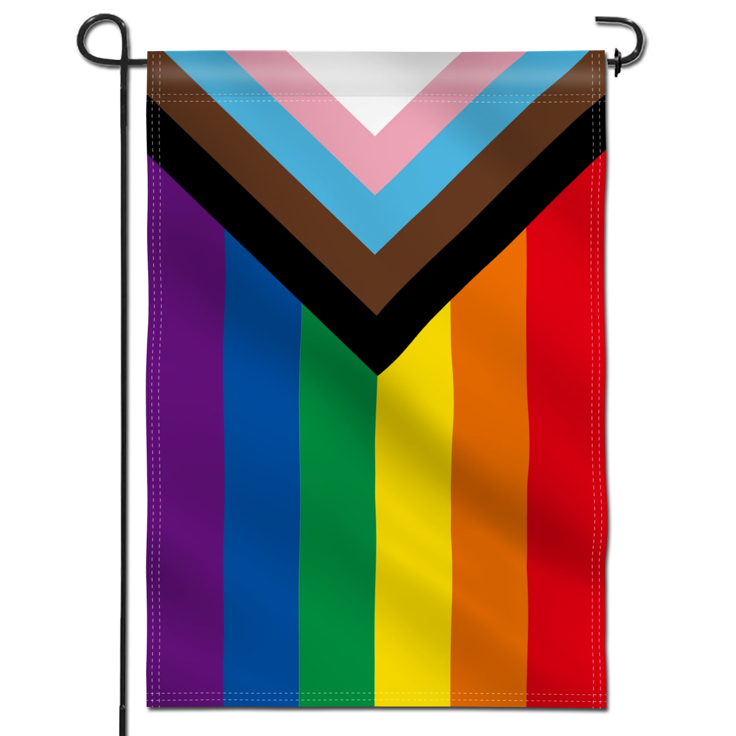 Anley Double Sided Premium Garden Flag, Progress Pride Rainbow Garden Flags 18 x 12.5 Inch