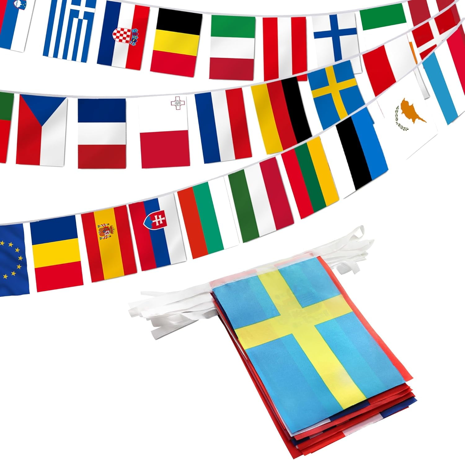 European Union Countries String Pennant Banner with 28 Flags