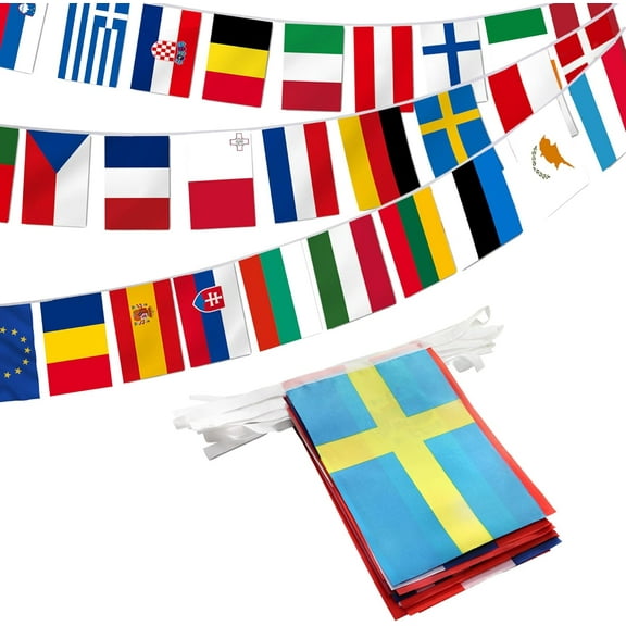 Anley European Union String Flag - 28 European Union Countries String Pennant Banner