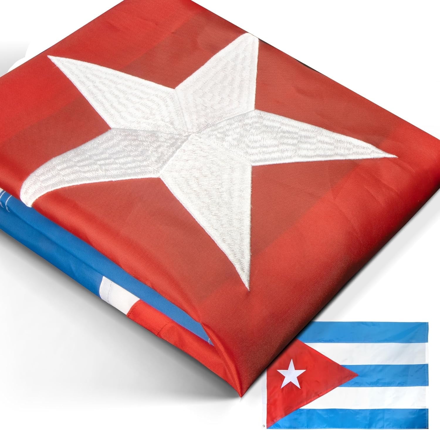 Anley EverStrong Series Embroidered Cuba Flag 3x5 Feet - Cuban National Flags