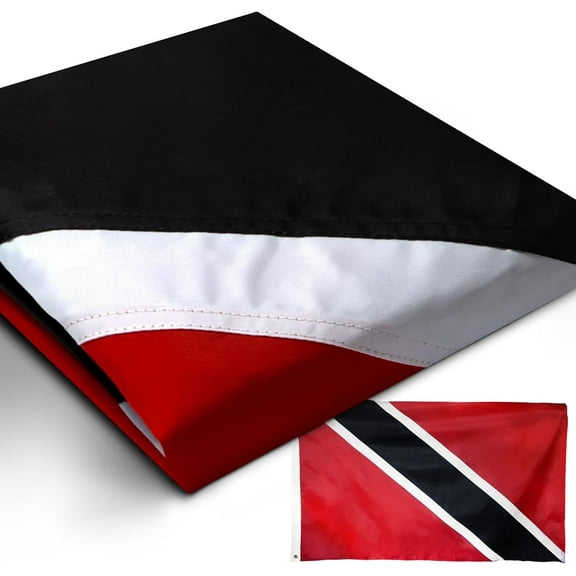 Anley EverStrong Series Embroidered Trinidad and Tobago Flag 3x5 Ft - Trinidad & Tobago Flag