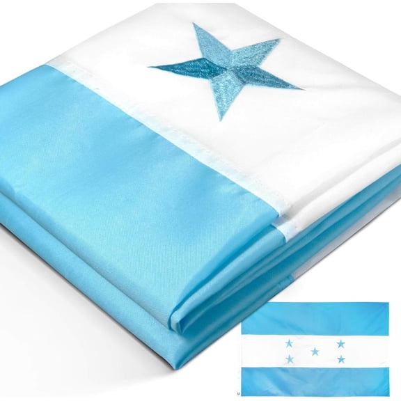 Anley EverStrong Series Honduras Flag 3x5 Foot - Embroidered and Sewn Stripes - Honduran National Flags