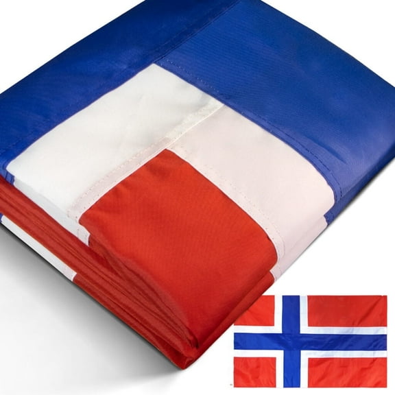 Anley EverStrong Series Embroidered Norway Flag 3x5 Ft - Norwegian Nordmann National Flag