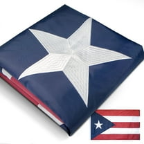 Anley EverStrong Series Puerto Rico Flag 3x5 Foot - Embroidery and Heavy Duty Canvas Header - Puerto Rican PR Banner Flags