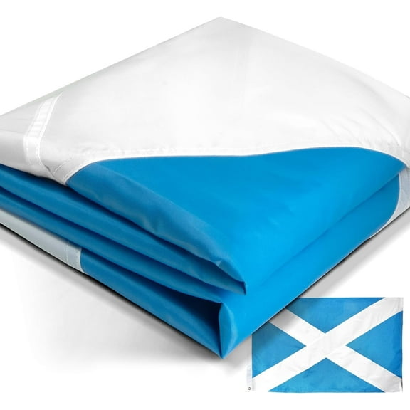 Anley EverStrong Series Scotland Flag 3x5 Ft - Heavy Duty Canvas Header - Scottish National Flag