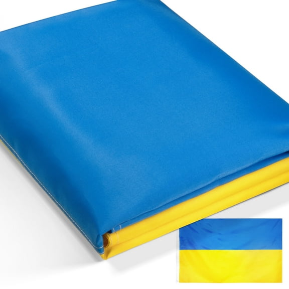 Anley EverStrong Series Embroidered Ukraine Flag 3x5 Ft - Ukrainian National Flag