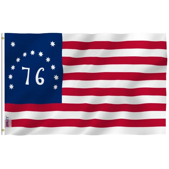 Anley Fly Breeze 3X5 Ft Bennington 76 Flag - American Revolution Flags Polyester