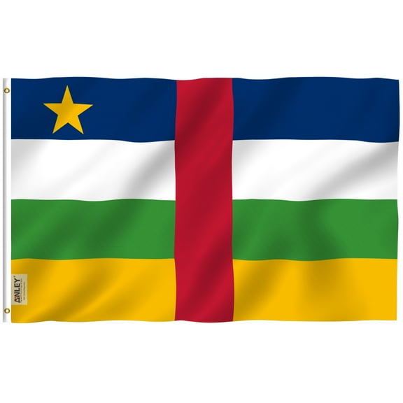Anley Fly Breeze 3x5 Feet Central African Republic Flag - Central African Flags Polyester with Brass Grommets