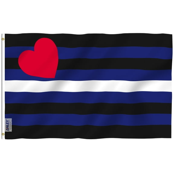 Anley Fly Breeze 3x5 Feet Leather Pride Flag Polyester